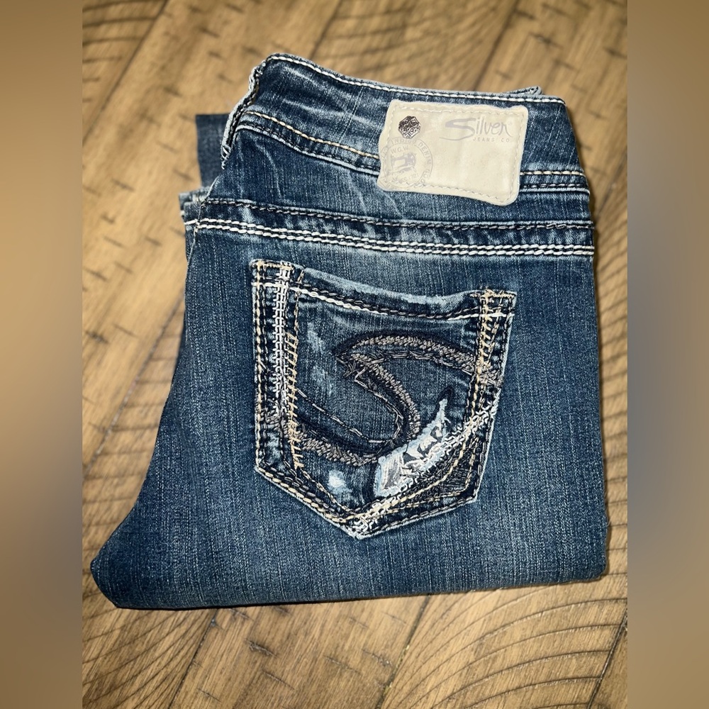Silver Suki Mid Slim Boot Jean